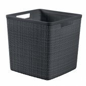 Džiuto krepšys, tamsiai pilkas, 17L, 28x28x27cm