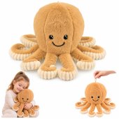 Plush Octopus Plush Toy Cuddly Toy with Elastic Tentacles Beige 50 cm