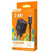 KSC-793 2in1 Mains Charger + Lightning 2.4A Black