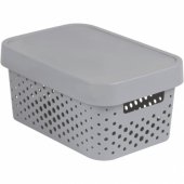 Curver INFINITY 4.5L light grey openwork container with lid