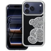Teddy Bear Case iPhone 17 Pro Silver