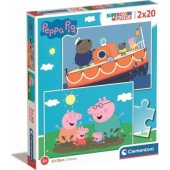 Clementoni CLE dėlionė 2x20 SuperColor Peppa Pig 24797