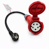 Adapteris CEE 16A 400V į 220V Schuko