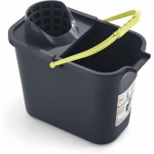 Rectangular bucket 12L with push button Grey