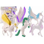 Set of Unicorn Pegasus Figures White Magic 6 pcs.