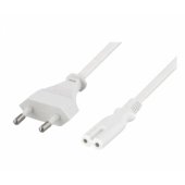 Power cord CEE 7/ 16 - IEC C7 0.5m white