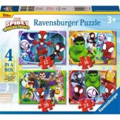 4 viename dėlionė „Spidey ir jo nuostabūs draugai“