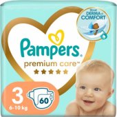 Premium Care sauskelnės, dydis 3 (Midi), 6–10 kg, 60 vnt.