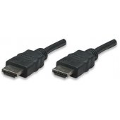 Cable HDMI Manhattan HDMI/ HDMI M/ M 1.4 Ethernet, niklowane złą