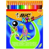 Bic KREDKI OŁÓWKOWE BIC KIDS TROPICOLORS2 PUDEŁKO 18 SZT - 832567
