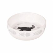 FLMG keraminis apvalus baltas dubenėlis katėms „Cats“ 300 ml 504260