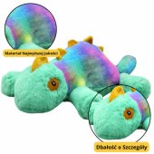 Pliušinis talismanas, mielas žaislinis chameleonas, spalvingas 45cm