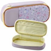 Children®s School Pencil Case with Bunnies, Roomy, Purple, 24cm