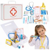 Mažojo gydytojo rinkinys – medicinos įrankiai – tikri priedai – 36 vnt.