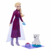 Mattel Disney Frozen Elsa mados lėlė ir baltojo lokio jauniklio figūrėlė