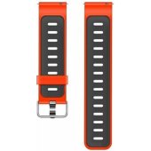 Watch 20mm Double Color Silicone Black/ Orange