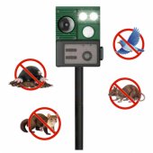 Solar Animal Repeller with Motion Sensor, Ultrasound, LED