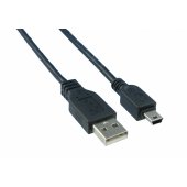 USB 2.0 A į Mini-USB B juodas