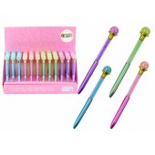 Deimantais puoštas tušinukas Diamond Ball Pen, mėlynas, 0,7 mm šerdelė, įvairių spalvų