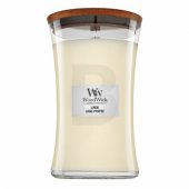 Linen scented candle with wooden wick 609,5 g
