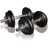Ketaus hantelių rinkinys su dėklu, 1,5–20 kg