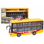 Double Decker Bus 1:16 Lights Sounds Friction Drive Yellow
