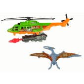 Green Helicopter Dinosaur Transport Dino Park Set