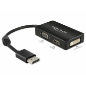 Adapteris Displayport - VGA/ HDMI/ DVI-D Juodas