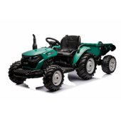 HC-306 Battery Operated Tractor With Trailer Dark Green 24V