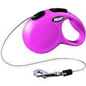 Flexi New Classic Cat XS automatinis pavadėlis, 3 m virvė – rožinis
