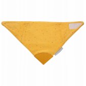 Babies cloth bib with teether Yellow