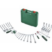 Bosch Powertools įrankių rinkinys, 134 dalys (žalias, su įrankių dėklu)