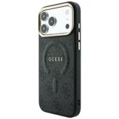 _8455256 Guess PU odos 4G Gold Frame reljefinis MagSafe dėklas iPho