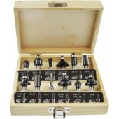AWTools frezy do drewna, komplet 12 elementów trzpień 8mm (AW40513)