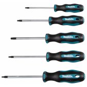 Makita screwdriver set E-10534, 5 pieces (black/ blue, ergonomic, rubbe