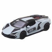 Sports Car Metal Race Drive Opening Doors Gray 1:32