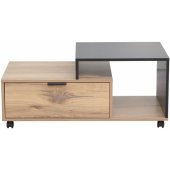HANNES 90x50xA40cm Rustic / juodas melaminas