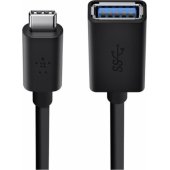 Adapteris USB-C į USB-A, juodas