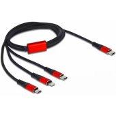 84903 USB-A/ Micro-USB/ USB-C/ Lightning 1m Black