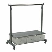 Drabužių kabyklos vežimėlis FORD 94x42xA93,5-168cm, sidabrinis
