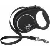 Flexi automatic leash Black Design M tape 5 m color black.