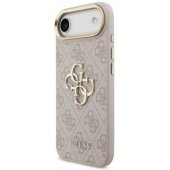 PU Leather 4G Metal Logo Gold Frame Case iPhone Air Pink