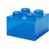 Room Copenhagen LEGO kaladėlė 4 su viršutiniu dangčiu Glitter, mėlyna daiktadėžė