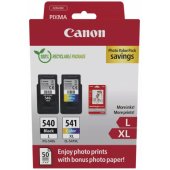 PG-540L/ CL-541XL Color + Photo Paper Value Pac