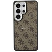 PU Leather 4G Gold Frame Magnetic Case Galaxy S26 Ultra Brown