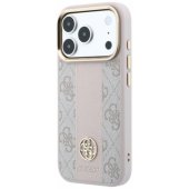 _8466381 Guess 4G dėklas su „Stripe Round“ ir klasikiniais logotipais, „MagSafe“ skirtas
