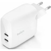 Dual 30W USB-C charger PD 60W white