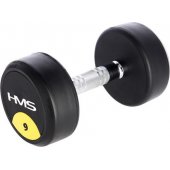 HMS HG PRO rubberized dumbbell 1 x 9 kg.
