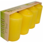 Candle Yellow Ø5x9cm 4pcs