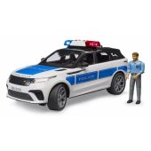 Range Rover Velar policijos automobilis su policijos pareigūnu, modelis ve